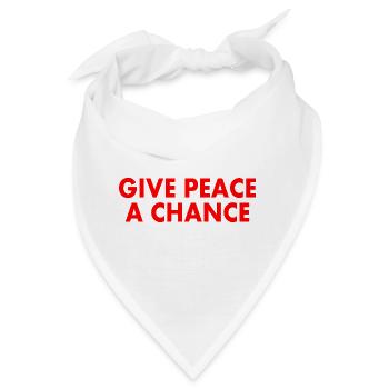 Give peace a chance - Bandana - Weiß - Vorne