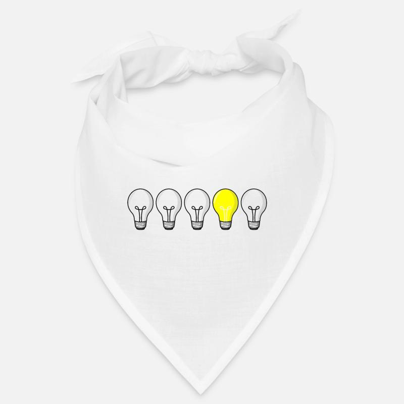 5 ampoules - lumière allumée - Bandana - blanc