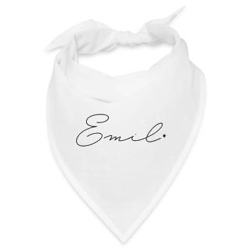 Name Emil - Bandana - Weiß - Vorne