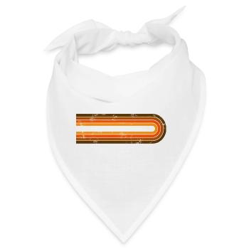 Retro Streifen - Bandana - Weiß - Vorne