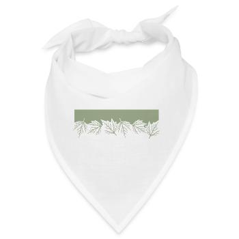 Natur Blätter Laub Wald Leaf - Bandana - Weiß - Vorne