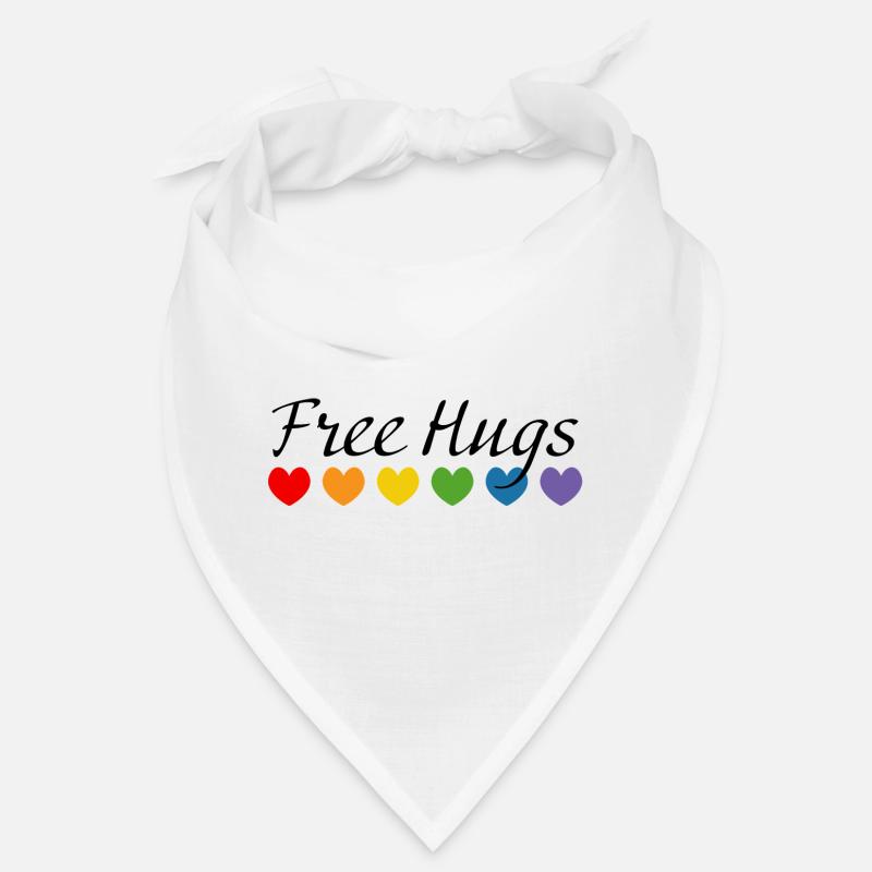 Regenbogenherzchen LGBT tshirt queer Free Hugs Bandana