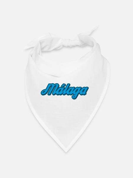 Málaga Coastal Script Blue - Bandana - white - Front