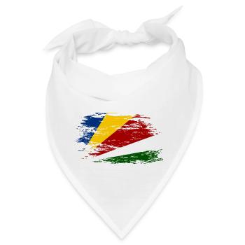 Seychellen Flagge used - Bandana - Weiß - Vorne