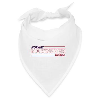 Norwegen Flaggenstil Typografie - Bandana - Weiß - Vorne