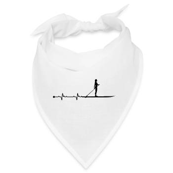 Herzschlag-Paddel - Bandana - Weiß - Vorne