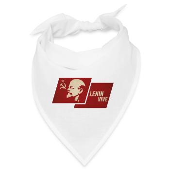 Lenin lebt Flagge - Bandana - Weiß - Vorne