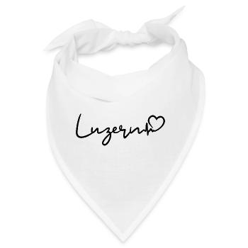 Luzern Herzschlag Schweiz - Bandana - Weiß - Vorne