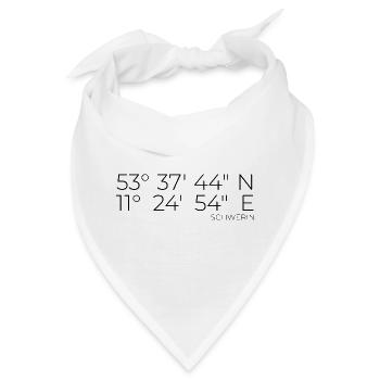 Koordinaten Schwerin - Bandana - Weiß - Vorne