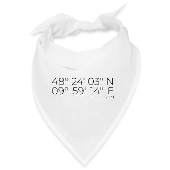 Koordinaten Ulm - Bandana - Weiß - Vorne