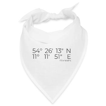 Koordinaten Fehmarn - Bandana - Weiß - Vorne