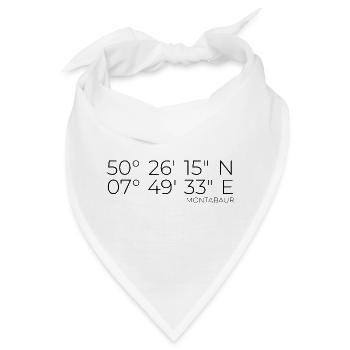 Koordinaten Montabaur - Bandana - Weiß - Vorne