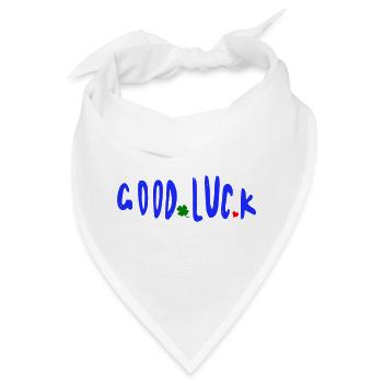 good luck, viel Glück - Bandana - Weiß - Vorne