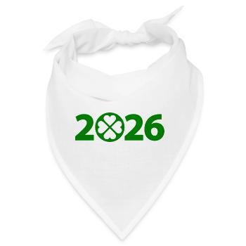 Patricks Tag 2026, Klee,  St. Patricks Day Party - Bandana - Weiß - Vorne