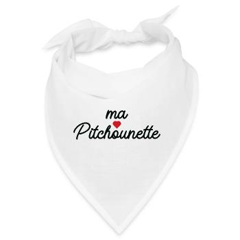 Ma Pitchounette Cœur Doux Script - Bandana - Weiß - Vorne