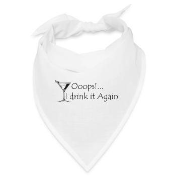 Minimalistisches Espresso Martini - Bandana - Weiß - Vorne