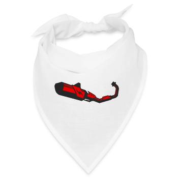 Motorrad Auspuff Tuning Vektor - Bandana - Weiß - Vorne