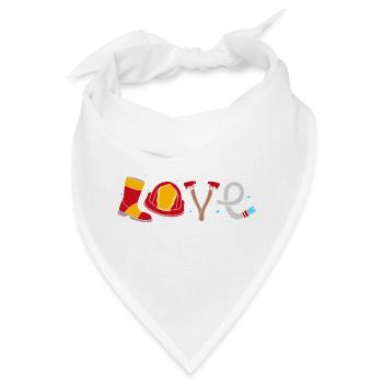 Feuerwehrmann Kindergeburtstag - Bandana - Weiß - Vorne