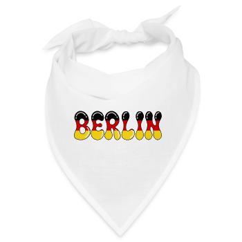 Berliner Trikolore Deutsche Flagge in Drops - Bandana - Weiß - Vorne