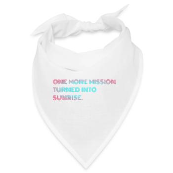 One More Mission Gamer Spruch - Bandana - Weiß - Vorne