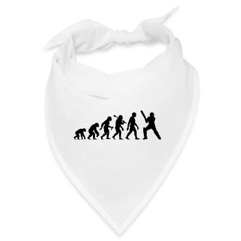 Cricket Evolution – Schlagmann – Ich Liebe Cricket - Bandana - Weiß - Vorne