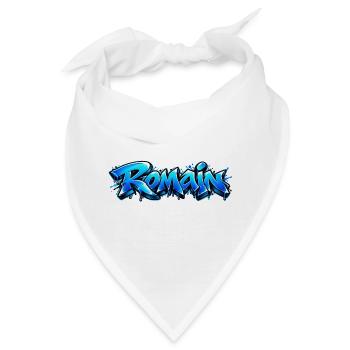 Romain Graffiti Name: Der König der Straße! - Bandana - Weiß - Vorne