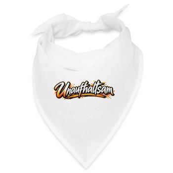 Unaufhaltsam Graffiti Schrift - Bandana - Weiß - Vorne
