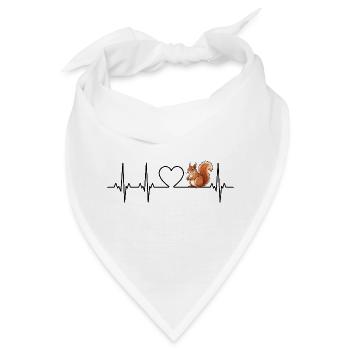 Herzschlag Eichhörnchens - Bandana - Weiß - Vorne