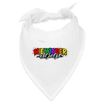 Nie Wieder ist Jetzt Graffiti - Bandana - Weiß - Vorne