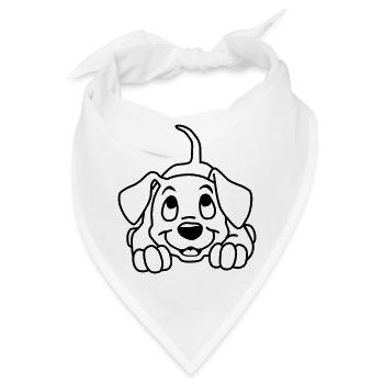 Ein kleiner Welpe - Bandana - Weiß - Vorne