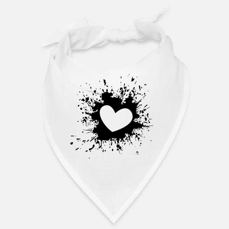 Herz mit Farbspritzern Bandana