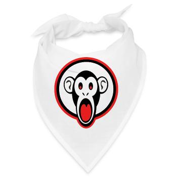 shocked monkey - Bandana - Weiß - Vorne
