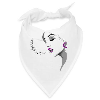 Elena, die Sängerin - Bandana - Weiß - Vorne
