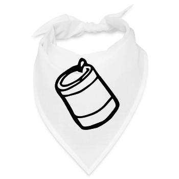 Dose, Medizin, Glas, Produkt - Bandana - Weiß - Vorne