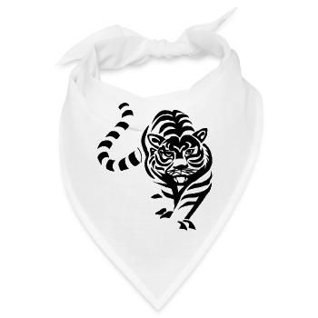 Ein wilder Tiger - Bandana - Weiß - Vorne