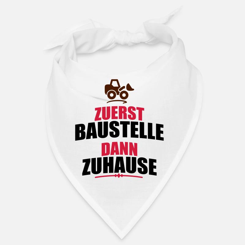 chantier de construction - Bandana - blanc