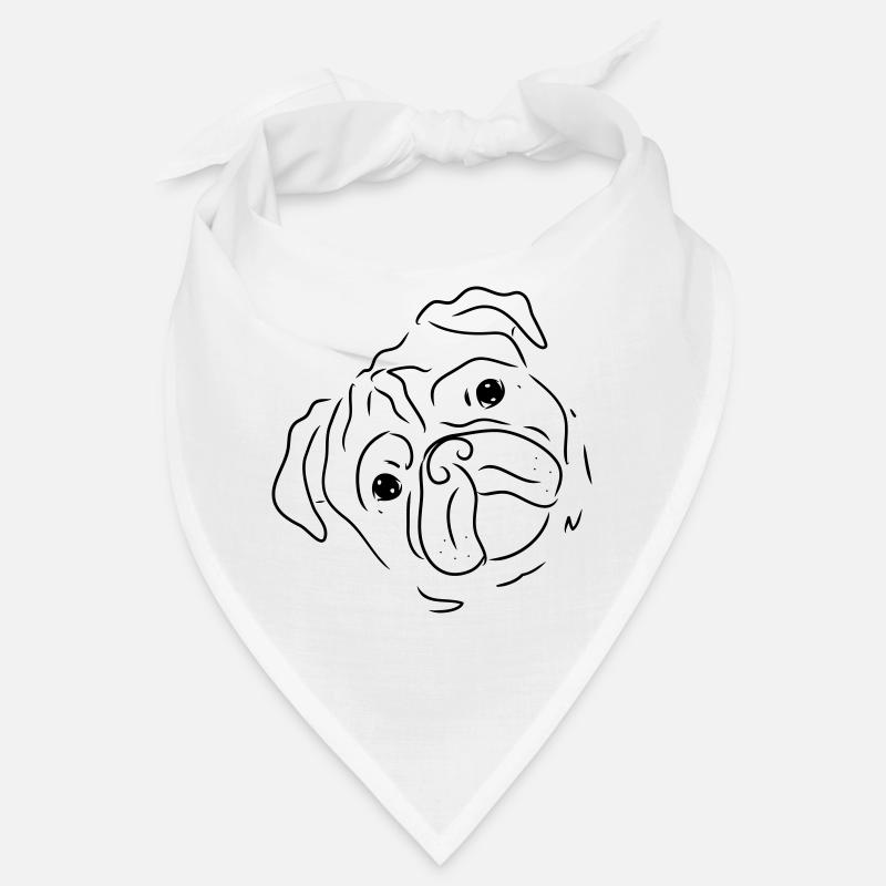 süßer Mops , Mopsgesicht , Hundebesitzer, Geschenk Bandana