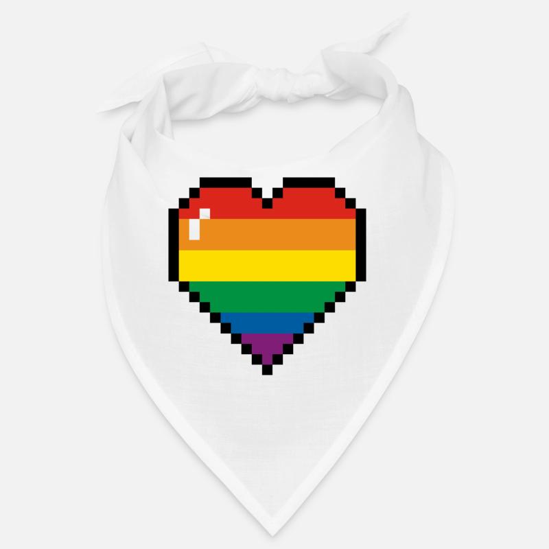 Rainbow heart Bandana