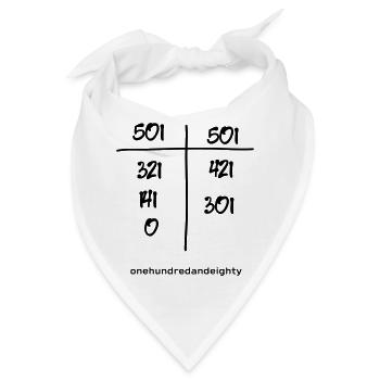 Dart 180 Dartspiel 501 Finish love darts triple - Bandana - Weiß - Vorne