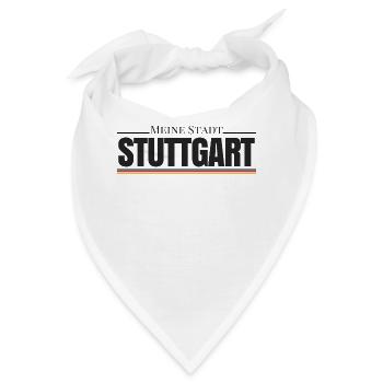 Meine Stadt Stuttgart, Heimweh, Heimat, Liebe, - Bandana - Weiß - Vorne