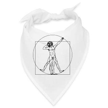 DAB Dab Dub Hippster cool Hip - Bandana - Weiß - Vorne