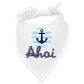 Ahoi und Anker - Bandana - Weiß - Vorne