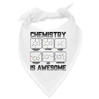 Chemie Koffein Alkohol Liebe Molekül Geschenk - Bandana - Weiß - Vorne