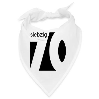 70. Geburtstag - Bandana - Weiß - Vorne