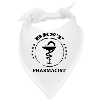 Best Pharmacist - Bandana - Weiß - Vorne