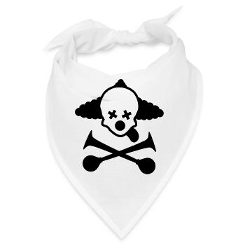 totenkopf clown - Bandana - Weiß - Vorne