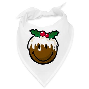 Smiley Christmas Cookie - Bandana - Weiß - Vorne