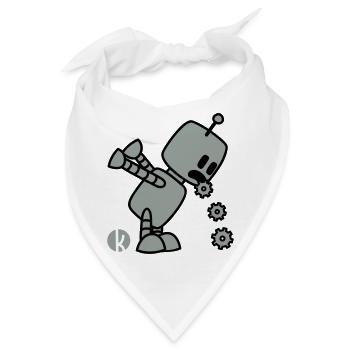 Robo Kotz (2c) - Bandana - Weiß - Vorne