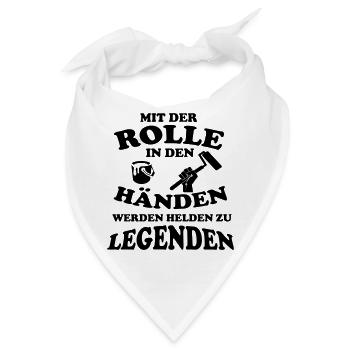 Mit der Rrolle in den Händen, werden Helden zu ... - Bandana - Weiß - Vorne