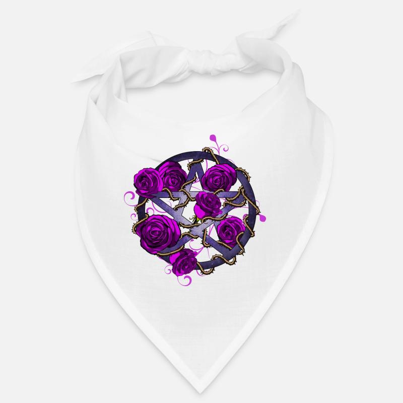 Roses pentagramme violet Bandana